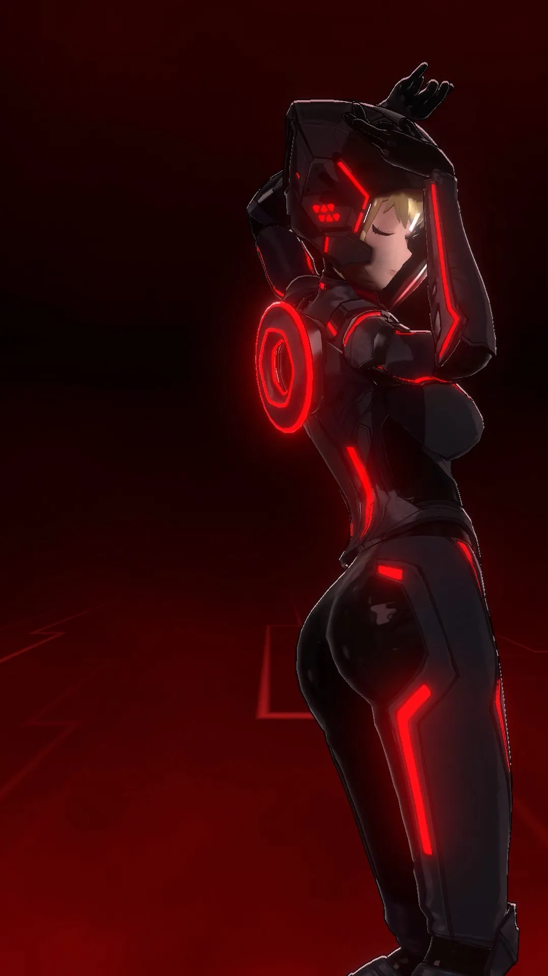 Ani in TRON Outfit