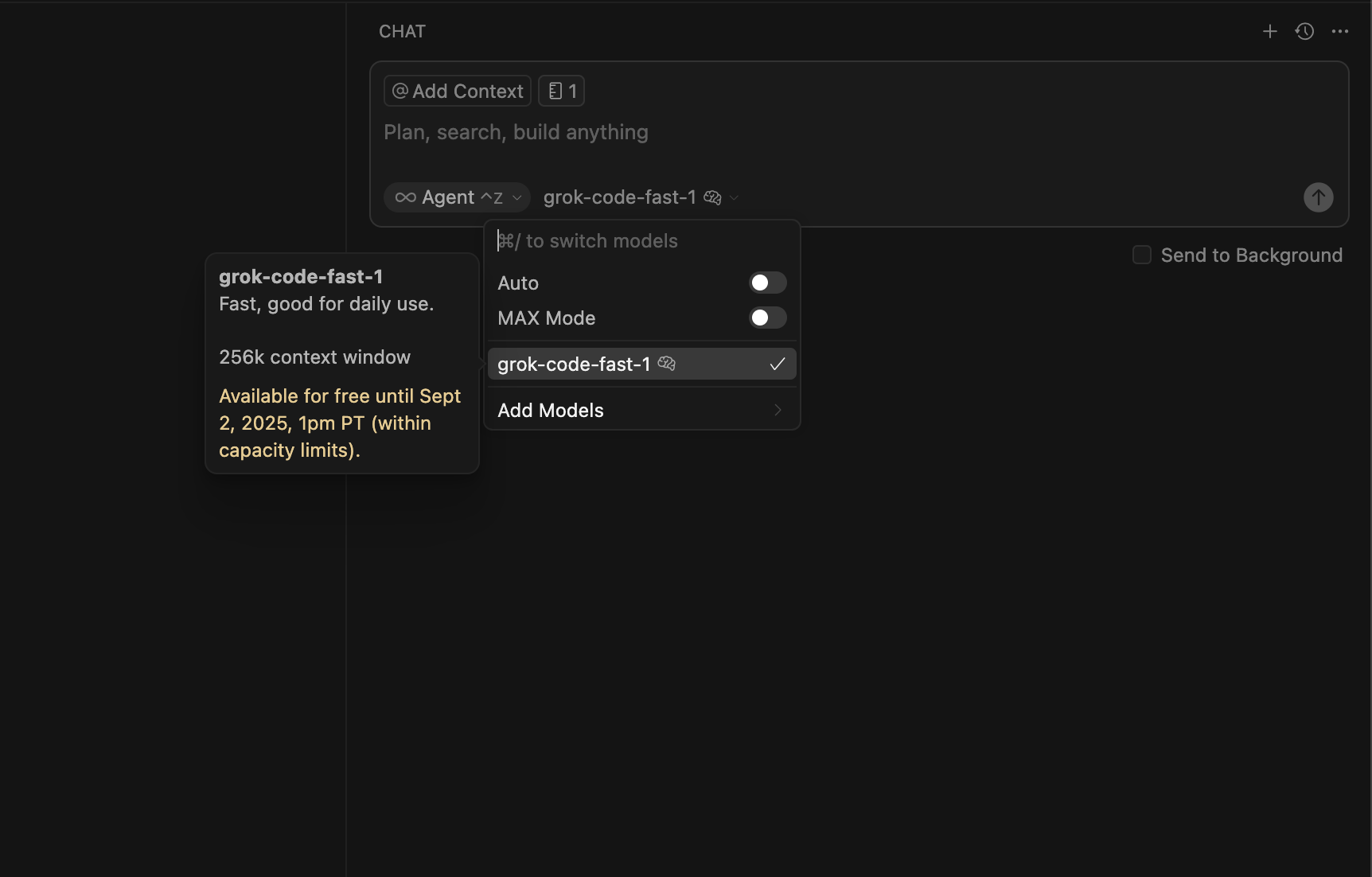 Grok Code Fast 1 - Cursor